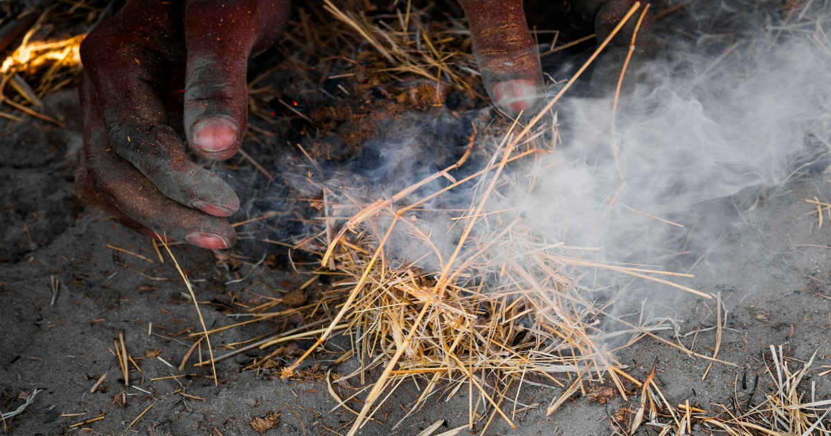starting a fire